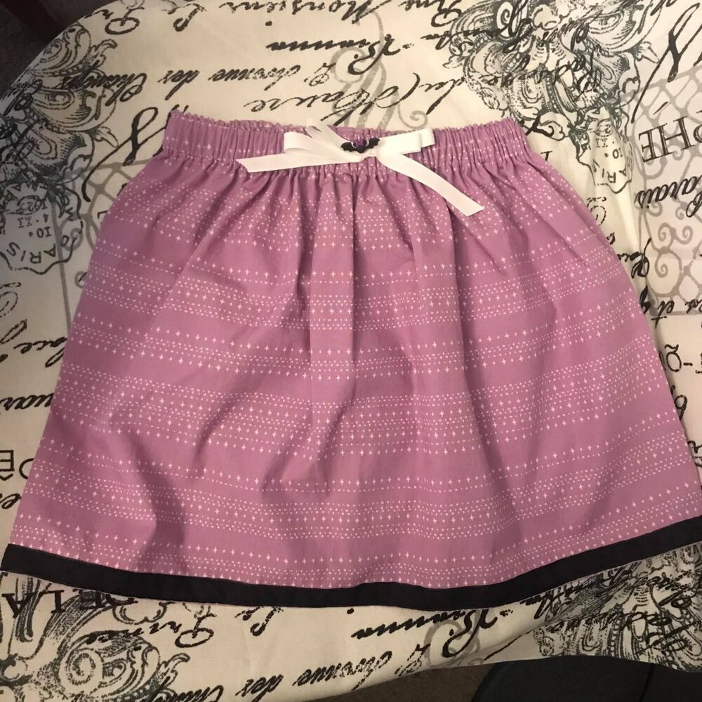 Childs Halloween Purple Elastic Waist Skirt 5